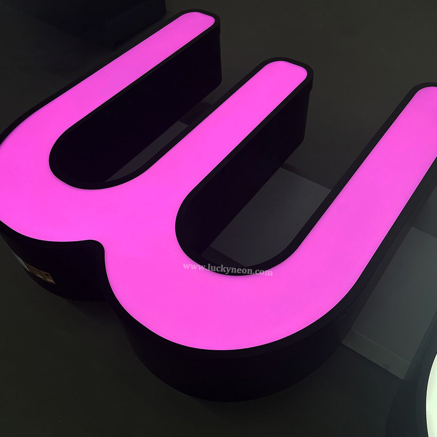 Custom 3D Front-Lit Business Sign - Face-Lit Channel Letters for Interior & Mall Storefronts