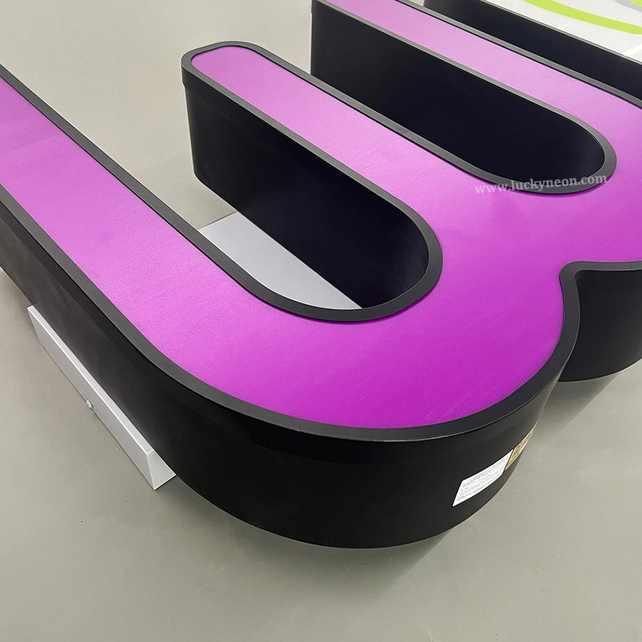 Custom 3D Front-Lit Business Sign - Face-Lit Channel Letters for Interior & Mall Storefronts