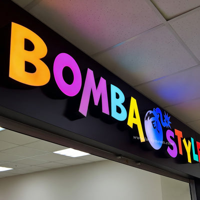 Custom 3D Front-Lit Business Sign - Face-Lit Channel Letters for Interior & Mall Storefronts