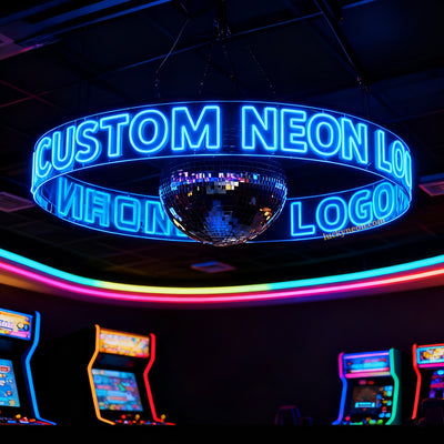 Custom Hanging 360° Arc Neon Sign - Ceiling LED Neon Sign for Bars & Clubs