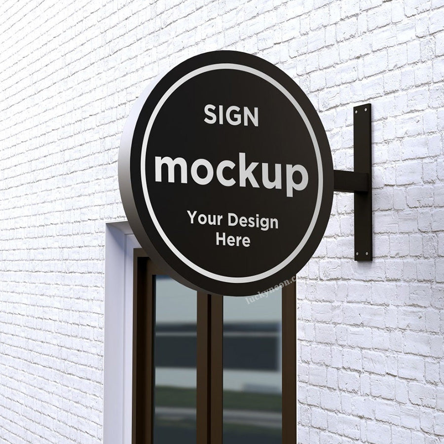 Custom Illuminated Blade Sign - Business Metal Light Box Sign with Bracket