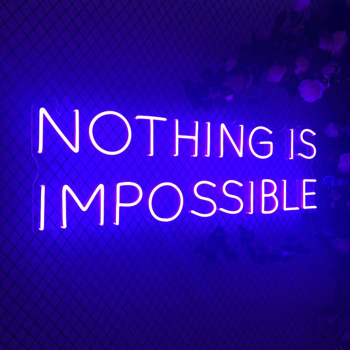 NOTHING IS IMPOSSIBLE Neon Sign