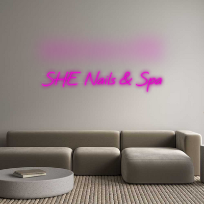 Custom Neon: SHE Nails & Spa