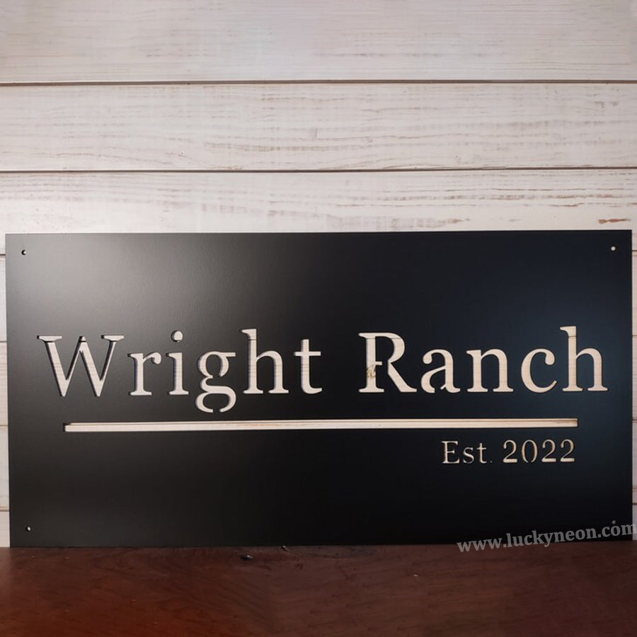 Custom Backlit Laser-Cut Metal Wall Sign for Interior & Business Decor