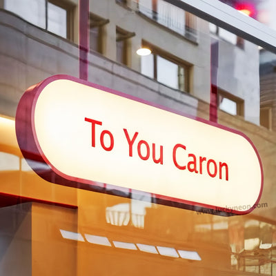 Custom LED Ceiling Hanging Metal Lightbox Sign for Storefront Display