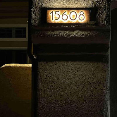 Custom 3D LED House Number Sign for Home & Address