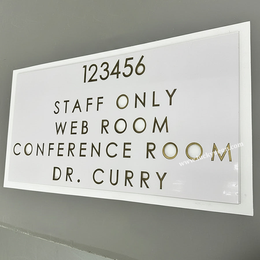 Metal Flat Cut Letter Sign - Custom Laser-Cut Wall Sign for Office, Salon