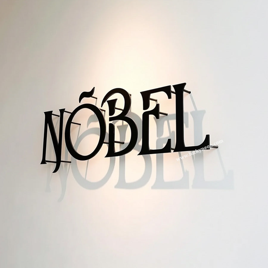 Floating Letters Sign Custom Metal Flat Cut Letters - 3D Raised Wall Sign with Floating Effe ...