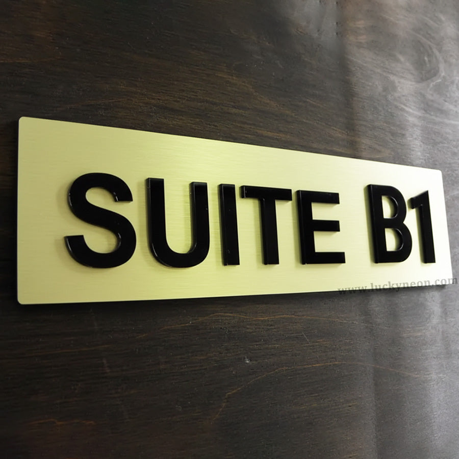 Custom Room Number Plate - Modern Door Sign for Hotels and Apartments