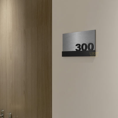 Custom Room Number Plate - Modern Door Sign for Hotels and Apartments