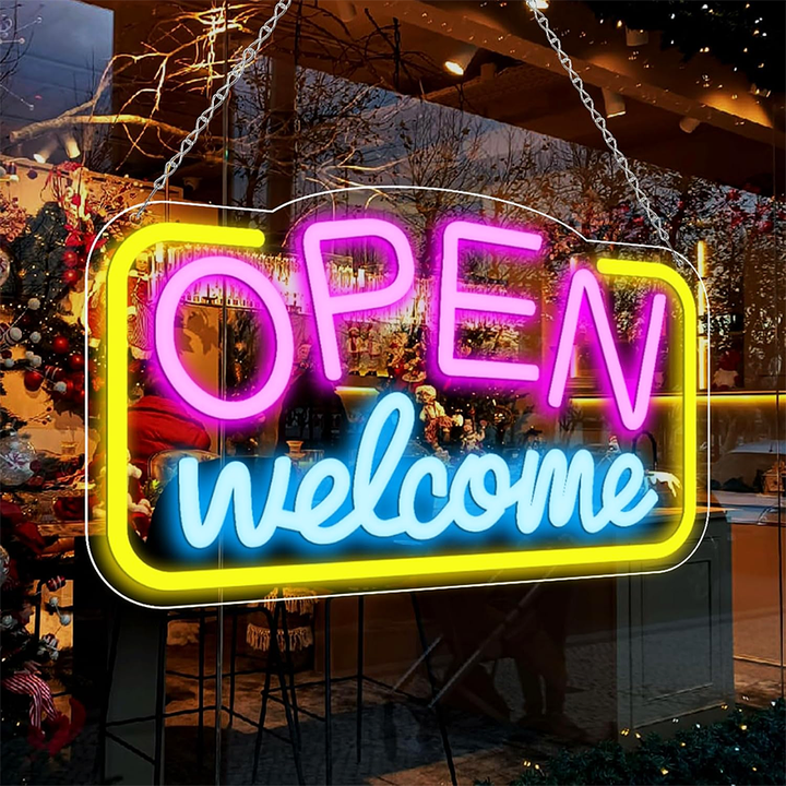 Open Neon Sign - LED Neon Sign For Business, Cafes, Salons, Bars