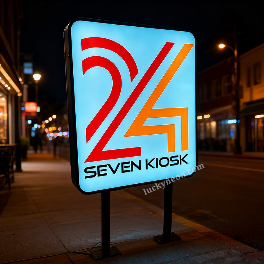 Outdoor Vertical Standing Light Box Sign - Custom Logo Advertising Sign for Shop & Business