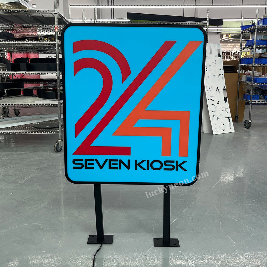 Outdoor Vertical Standing Light Box Sign - Custom Logo Advertising Sign for Shop & Business