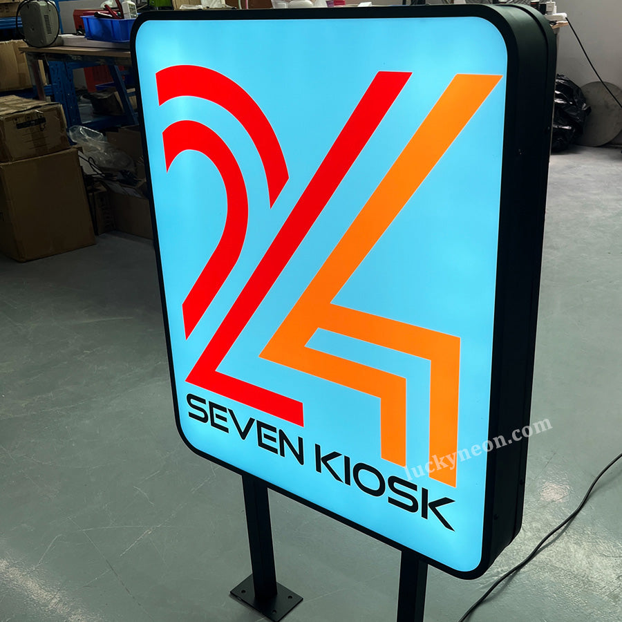 Outdoor Vertical Standing Light Box Sign - Custom Logo Advertising Sign for Shop & Business