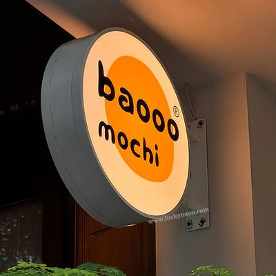 Custom Indoor Suspended Metal Lightbox Sign with UV-Printed Logo for Business