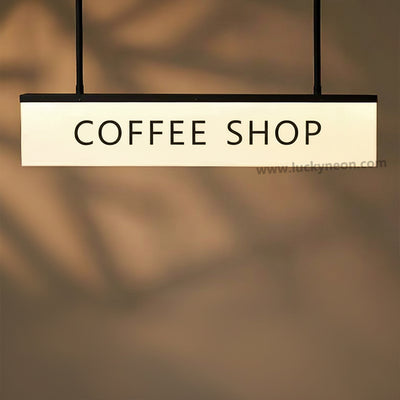 Custom Suspended Acrylic Light Box Sign - Storefront & Indoor Spaces