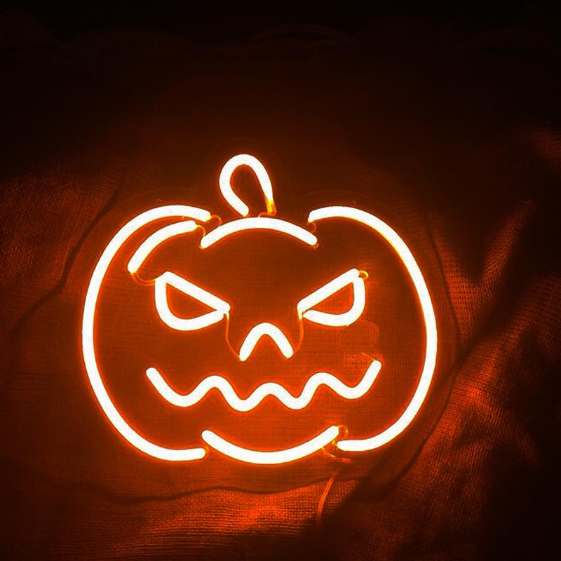 Pumpkin Neon Sign | Halloween Neon Light | Haloween Decor | Pumpkin Led Light