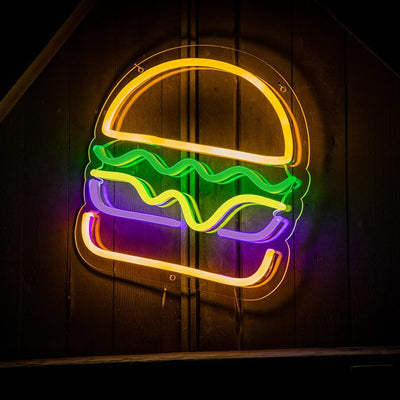 Burger Neon Sign HAMBURGER Neon