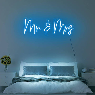 LED Neon Wedding custom sign "Mr & Mrs"