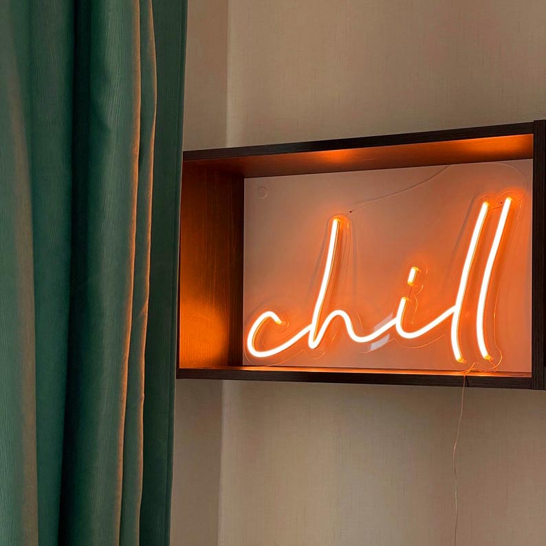 Chill Led Neon Sign, Neon Light Chill, Neon Sign Bedroom
