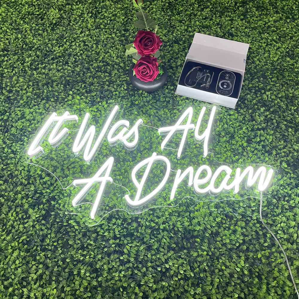 It Was All A Dream Custom Neon Sign Flex Led Neon Light Sign Led Logo Custom Neon Sign Bride Party Room Decoration