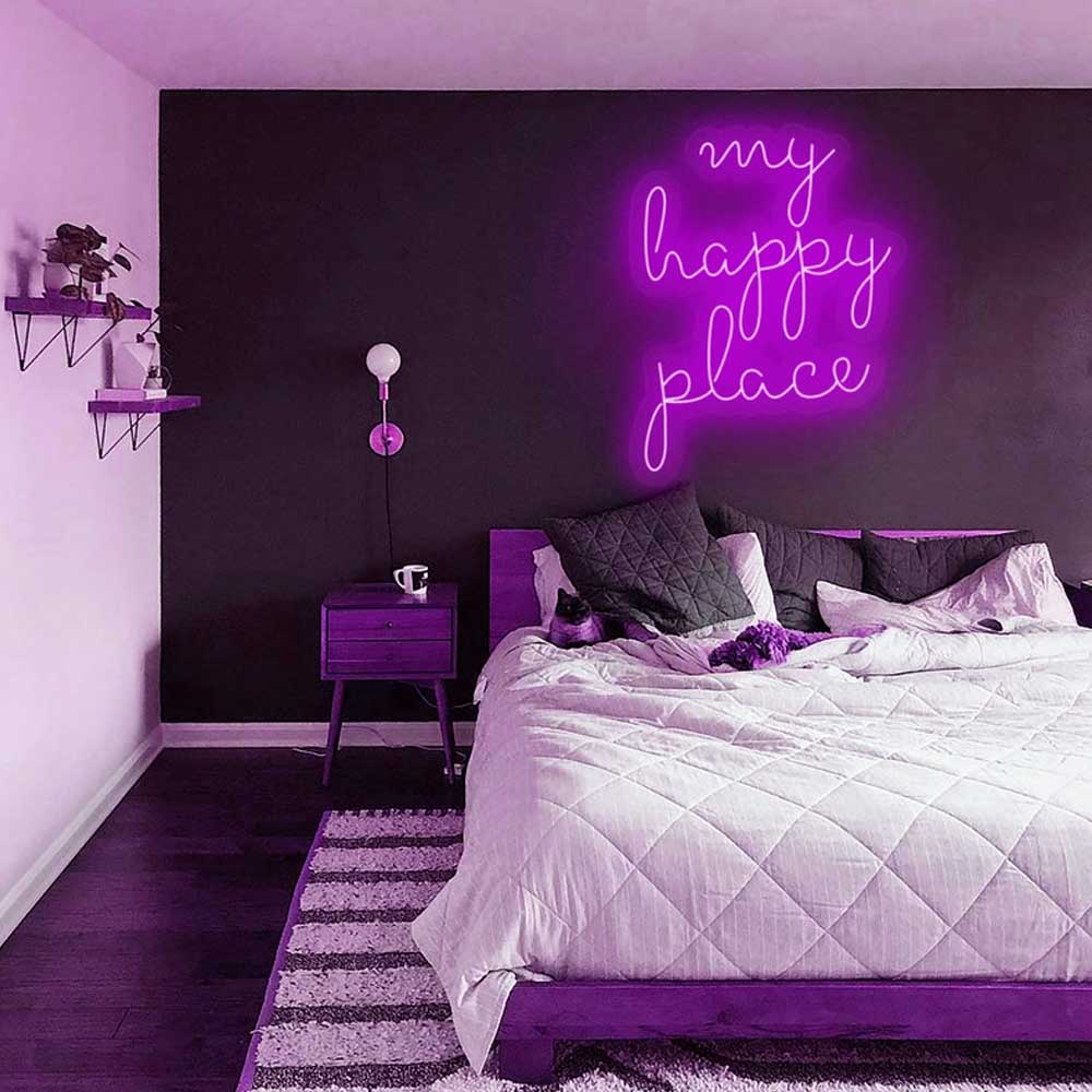 My Happy Place Neon Sign