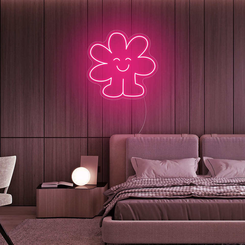 Smile Flower Neon Sign