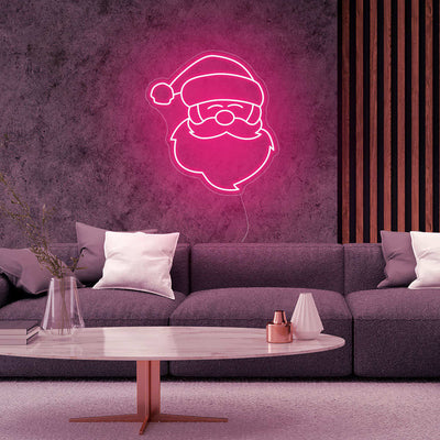 Santa Claus Face Decoration Flex Silicone LED Neon Sign