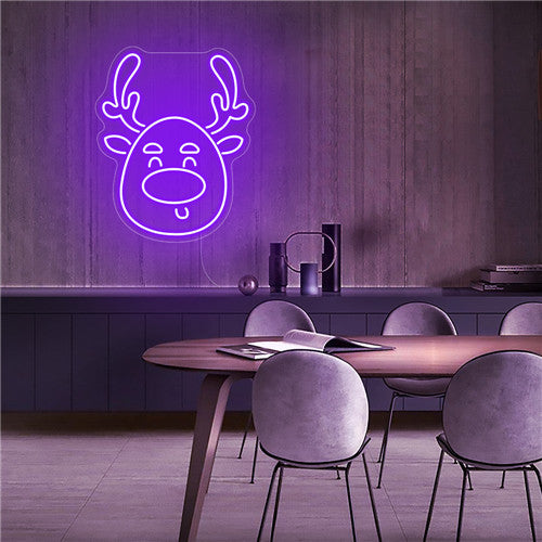 Purple Elk Neon Sign