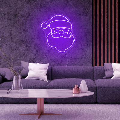 Santa Neon Sign