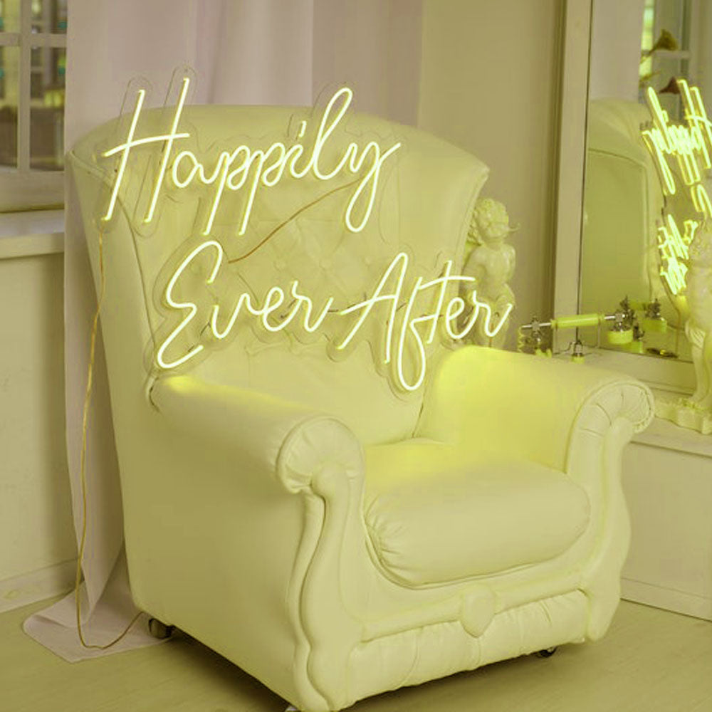 happily ever after neon sign for wedding homemade art neon sign
