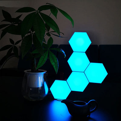 Remote Controlled LED Wall Panels - Hexagon Lights - Touch Light Panels - Hexagon Wall Lights