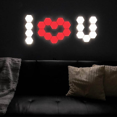 Hexagonal Wall Light Modular Touch Sensitive Lights Creative Geometry Assembly LED Night Light
