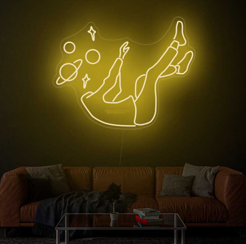 Falling Into Space - LED Neon Sign