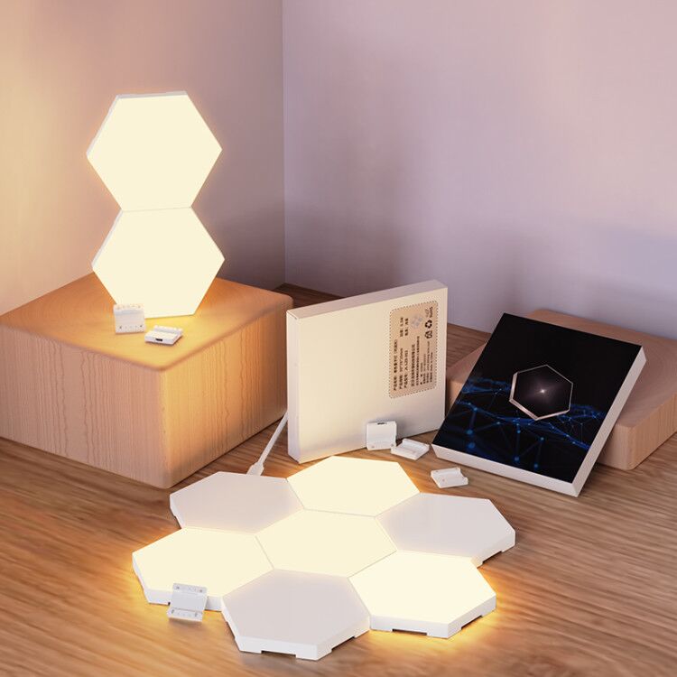 Hexagonal Wall Light Modular Touch Sensitive Lights Creative Geometry Assembly LED Night Light 