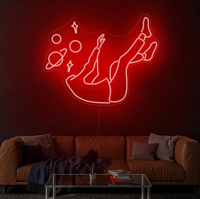 Falling Into Space - LED Neon Sign