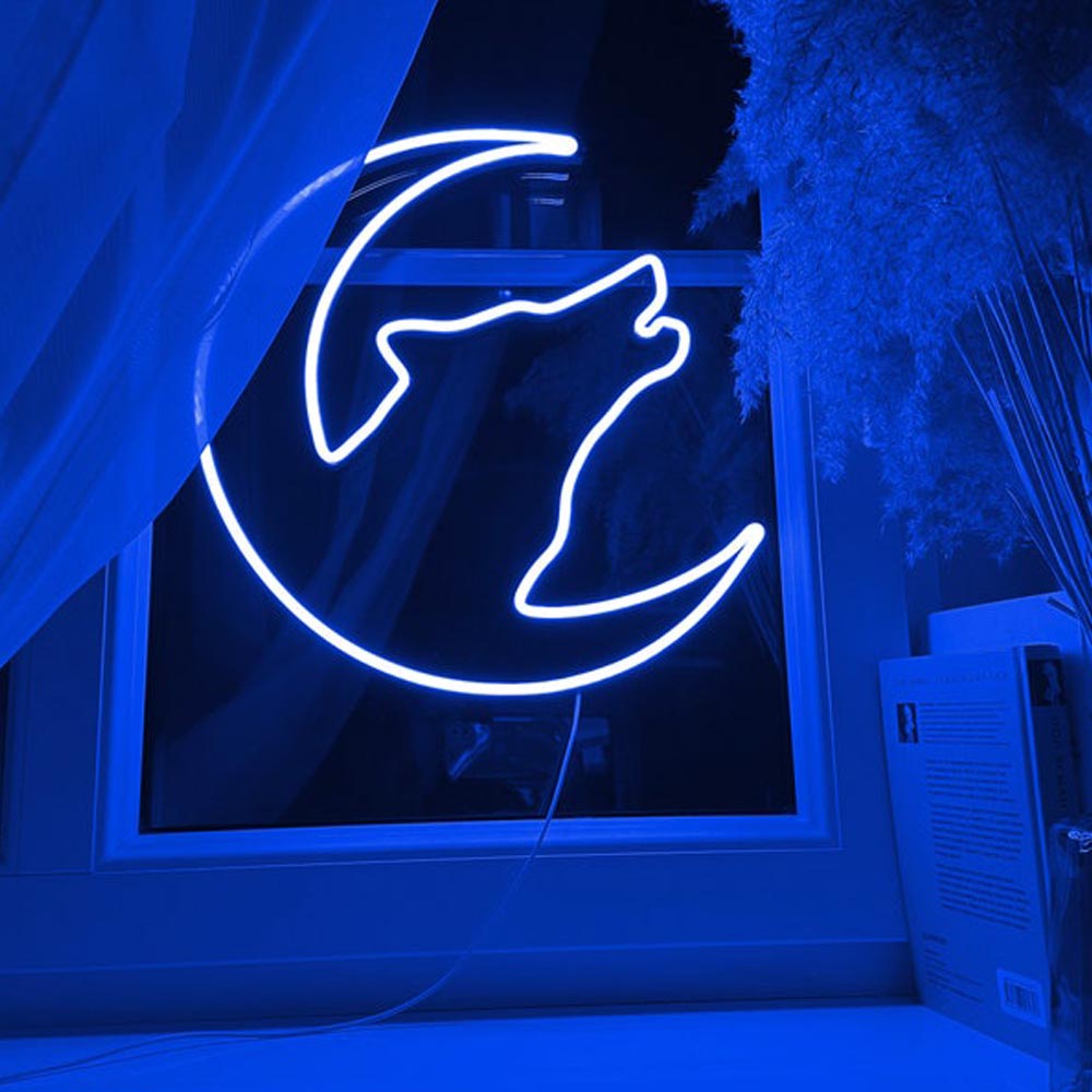 Wolf Howl - LED Neon Sign