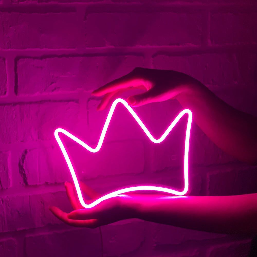 Crown led-neon wall neon decor Queen princess Custom bedroom led neon sign crown wall hanging neon