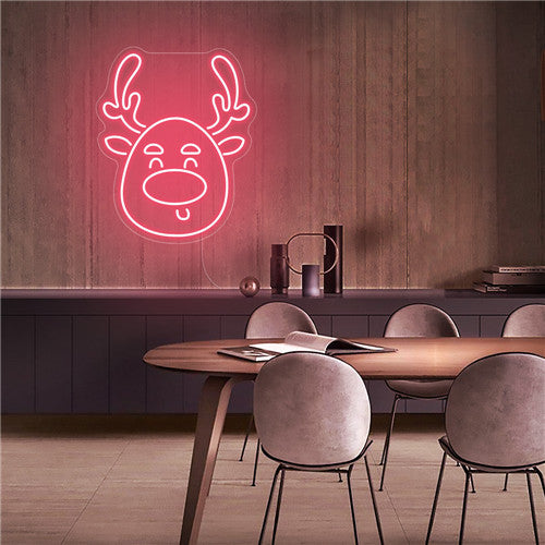 Pink Elk Neon Sign