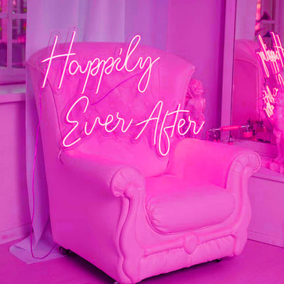 Happily Ever After Neon Art Sign Light Lamp Illuminate Shop Office Living Room Interior Design