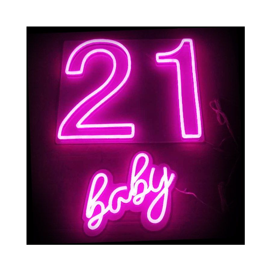 21 Baby Birthday - LED Neon Sign