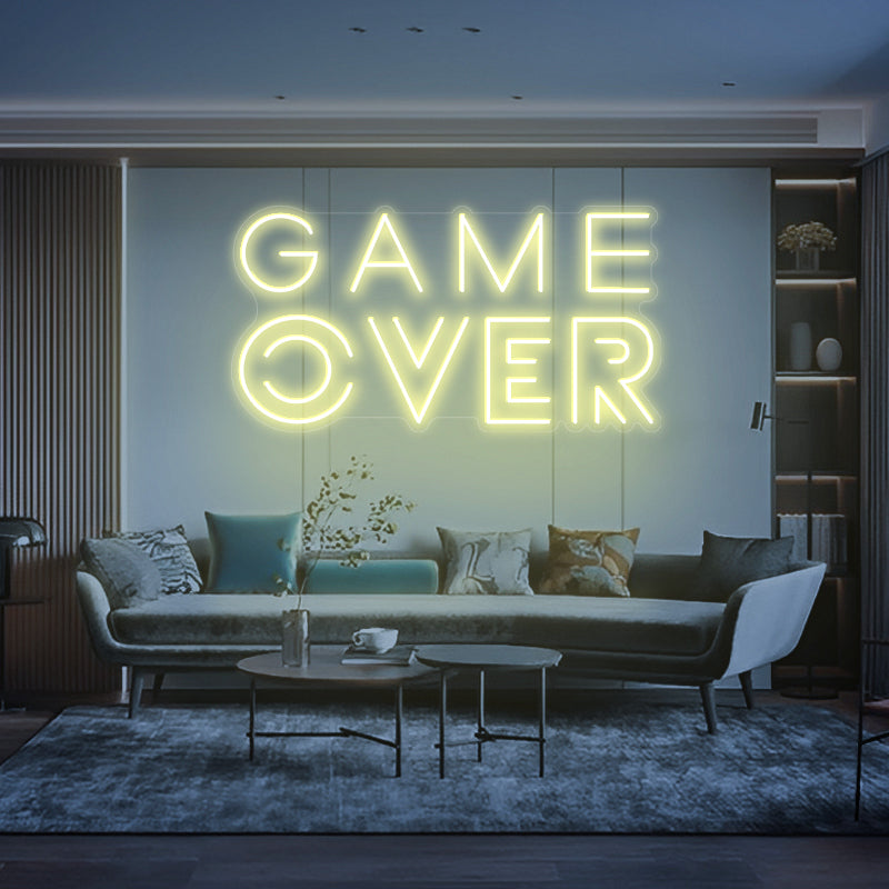 Game Over - LED Neon Sign | Game Room Neon Lights – LUCKYNEON