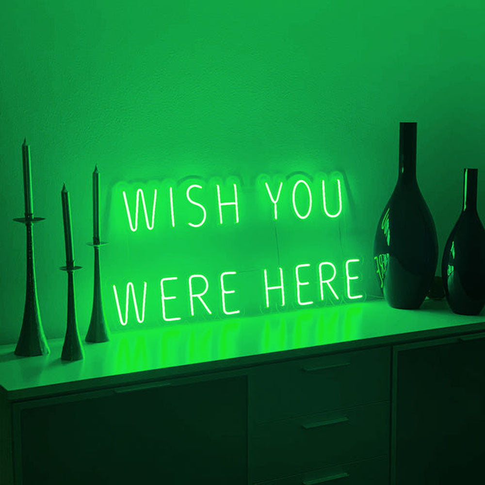  Queen Sense 32x13 Wish You Were Here LED Sign Light Neon  Signs Lights Wall Party Decor Flex Lamp Flex361 : Tools & Home Improvement