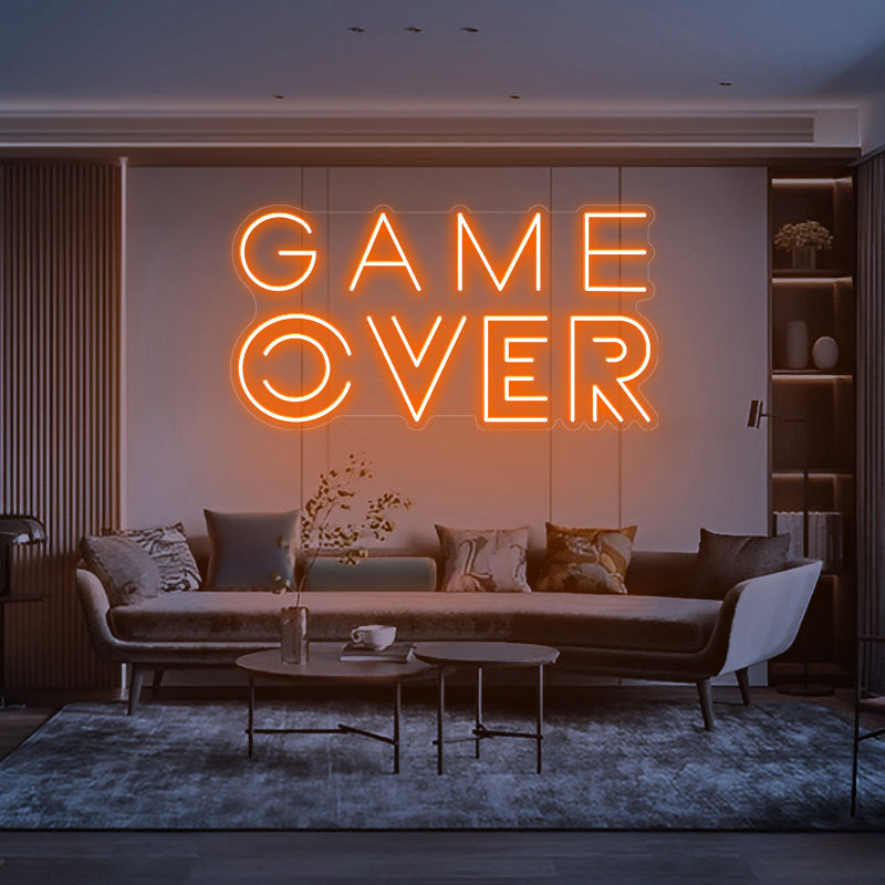 Game Over Neon Sign