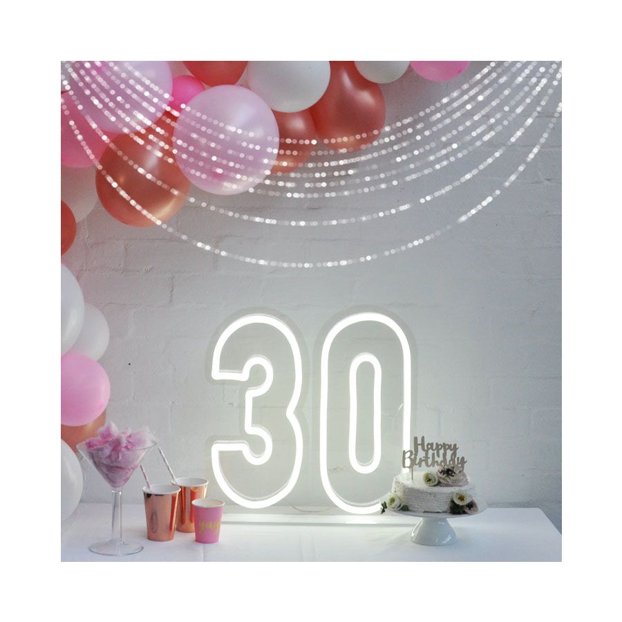 30 Happy Birthday - LED Neon Sign