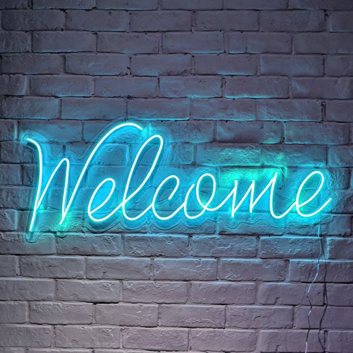 Welcome LED Light Neon Sign for Business, Bars, Coffee Shop