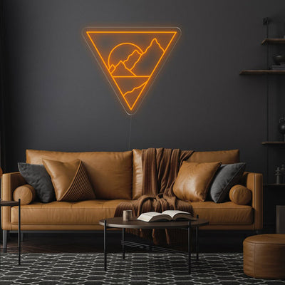 Sunrise sunset neon sign, Sun Wave neon sign, Bedroom neon sign, Mountains led neon sign