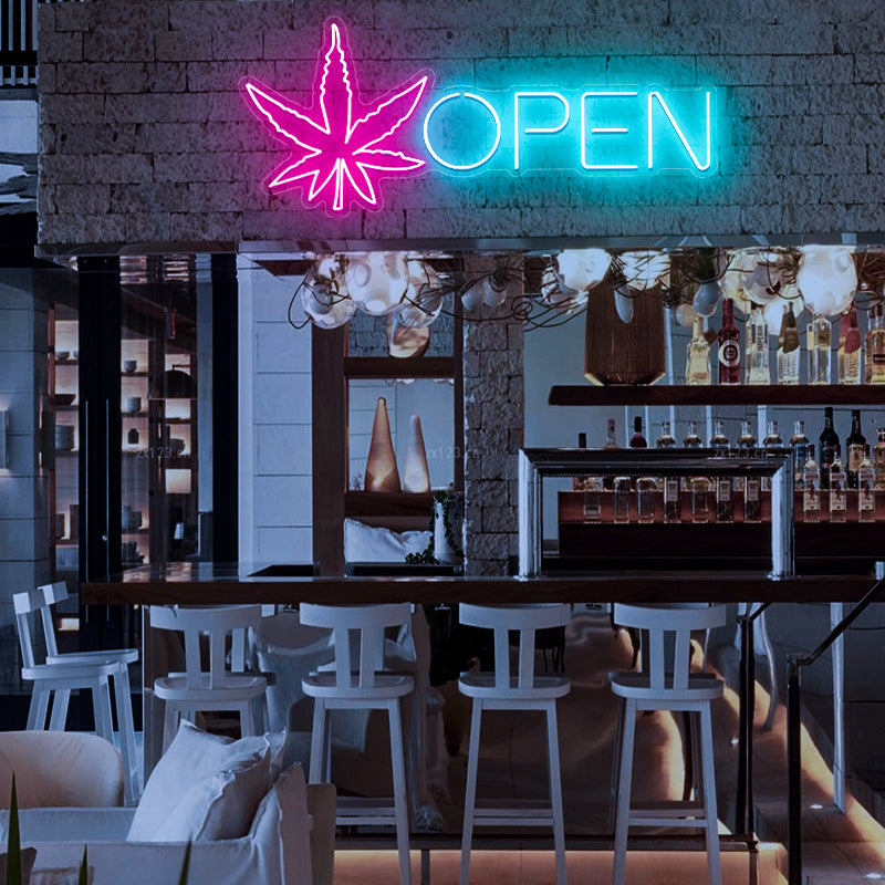 Open Weed Neon Sign