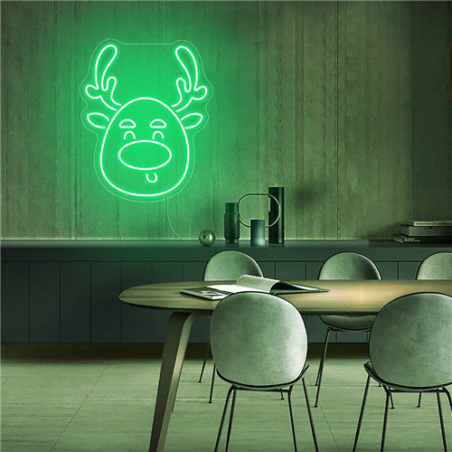 Green Elk Neon Sign