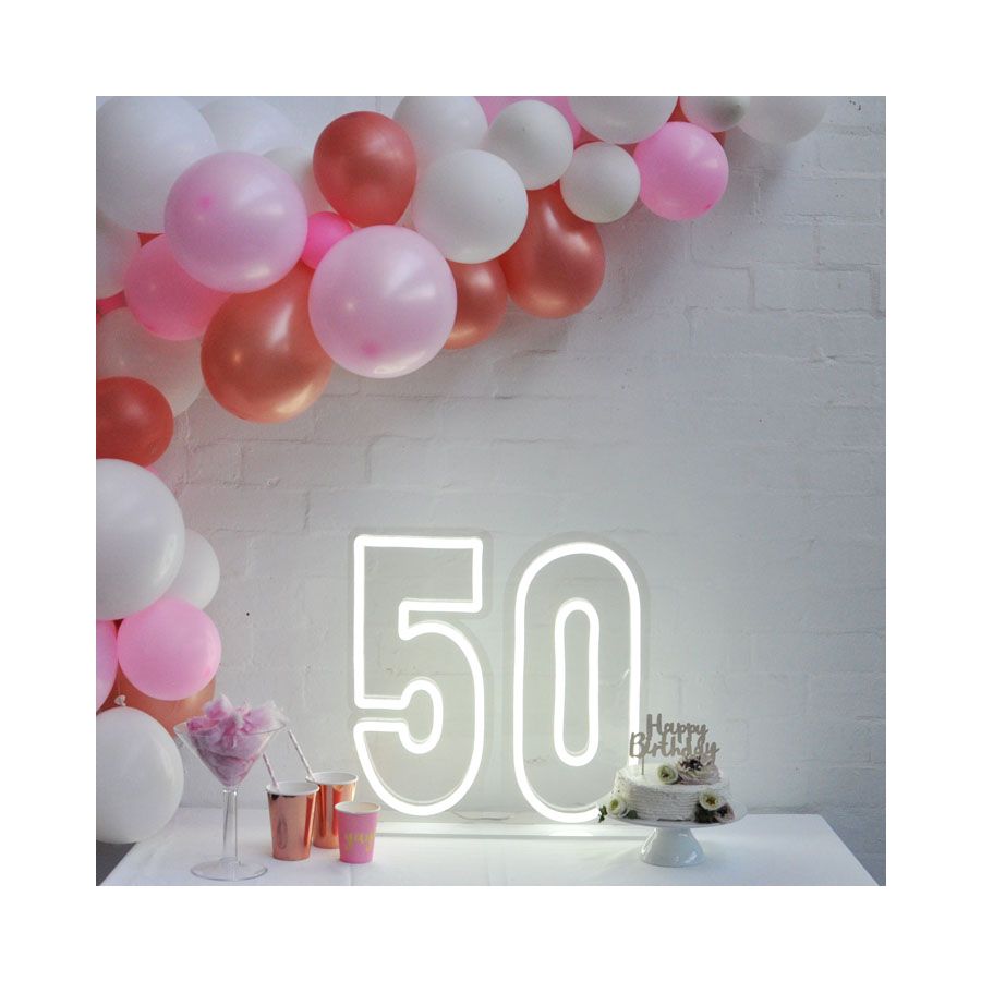 50 Happy Birthday - LED Neon Sign